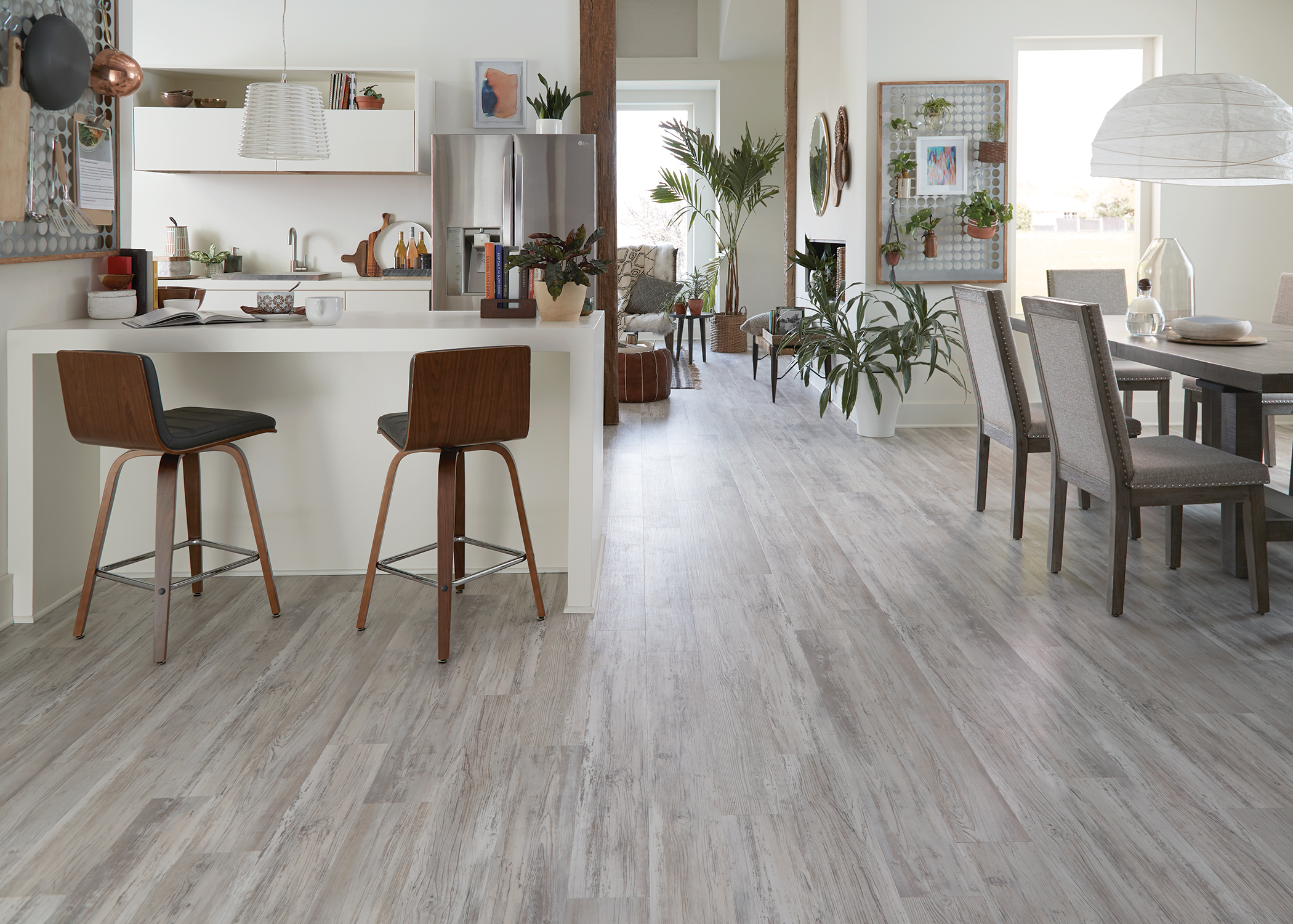 kitchen with rigid vinyl plank flooring