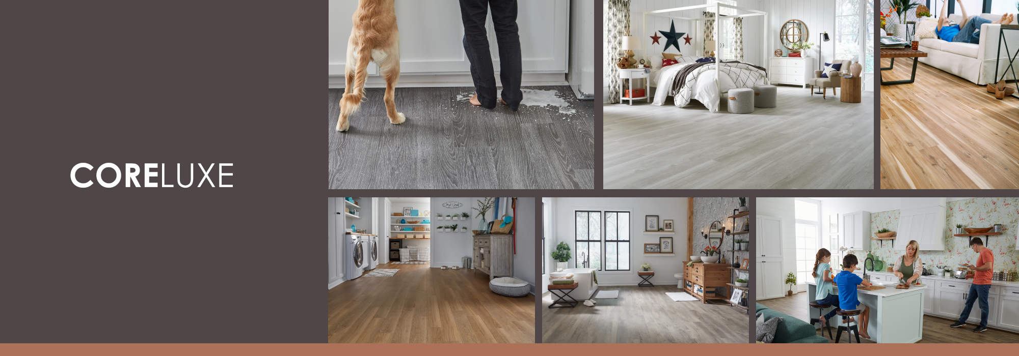 graphic showing many different shades of vinyl flooring
