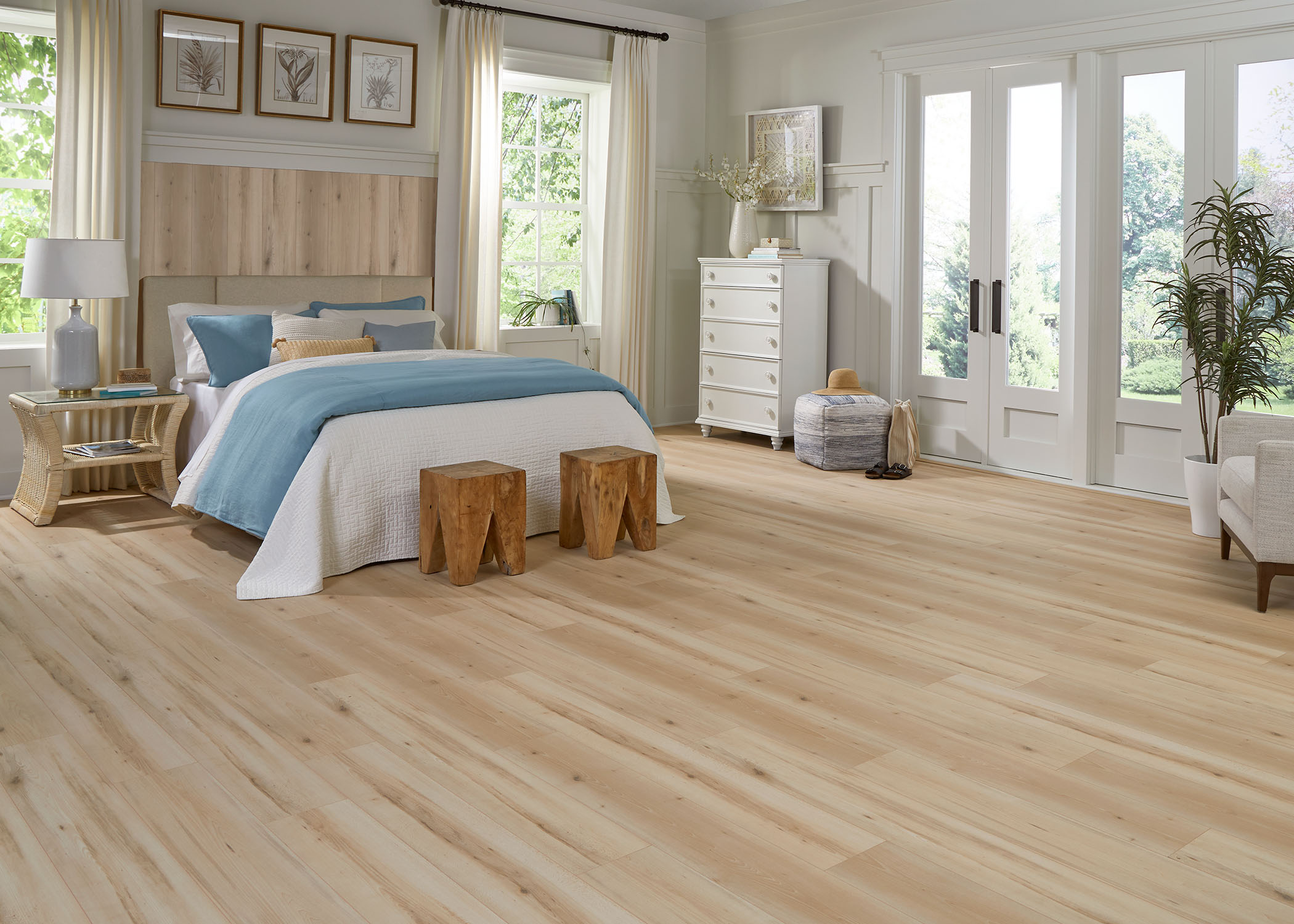 Dream Home Lake Constance Beech Laminate Flooring in bedroom