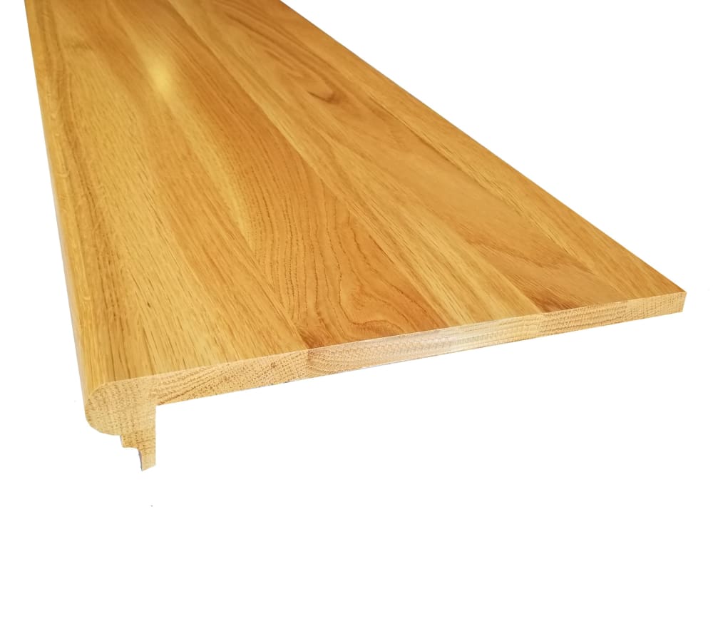 Prefinished White Oak Solid Hardwood 5/8 in thick x 11.5 in wide x 36 in Length Retro Fit Tread