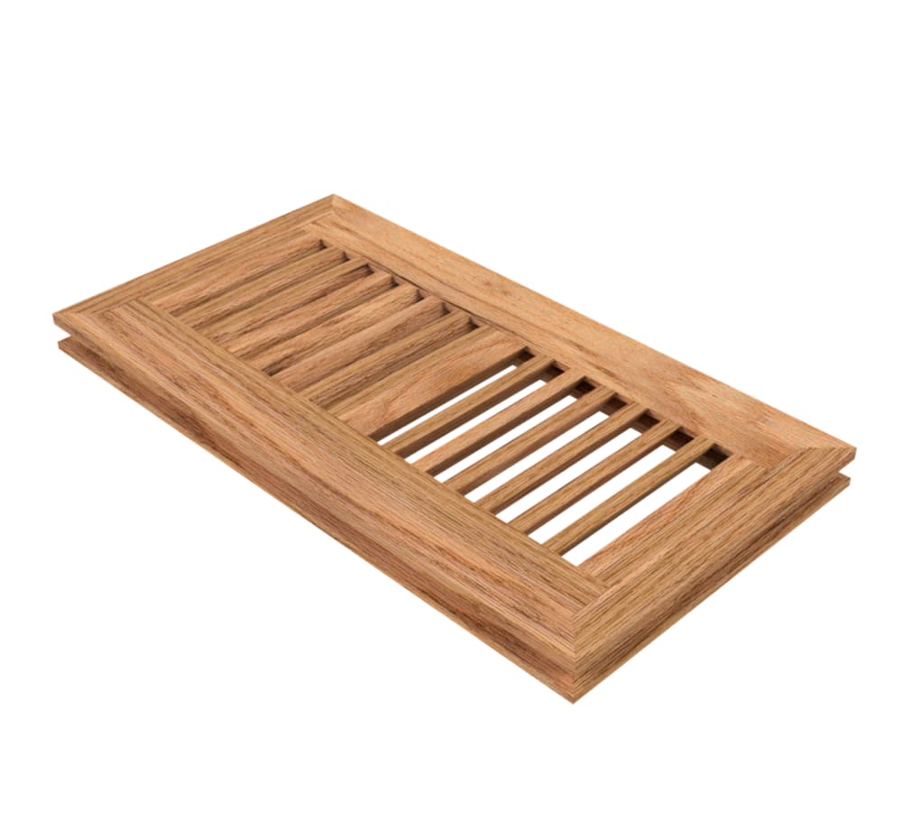 4" x 10" Unfinished Red Oak Flush Grill