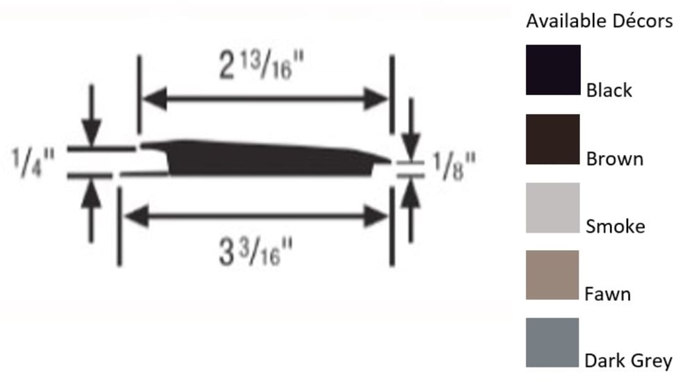 Commercial Rubber Traffic Transition 9ft. - Black