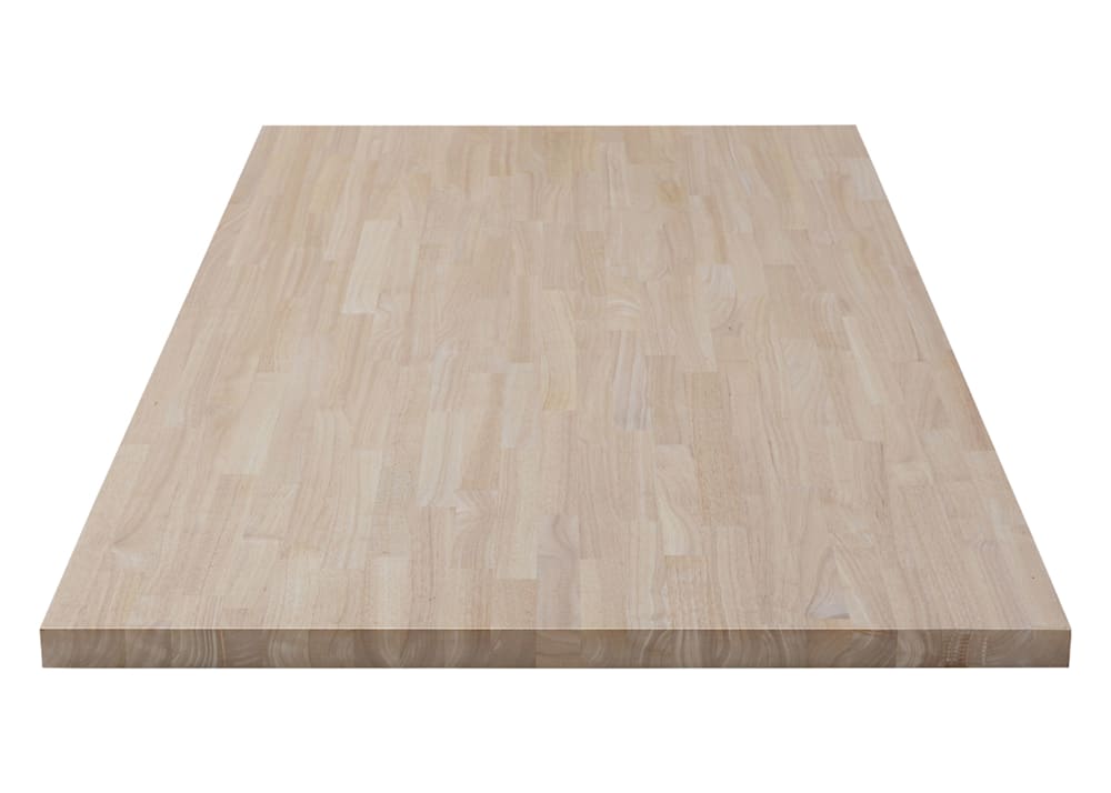 Unfinished Essential Hevea 12 ft. L x 25 in. W x 1-1/2 in. Th Butcher Block Countertop