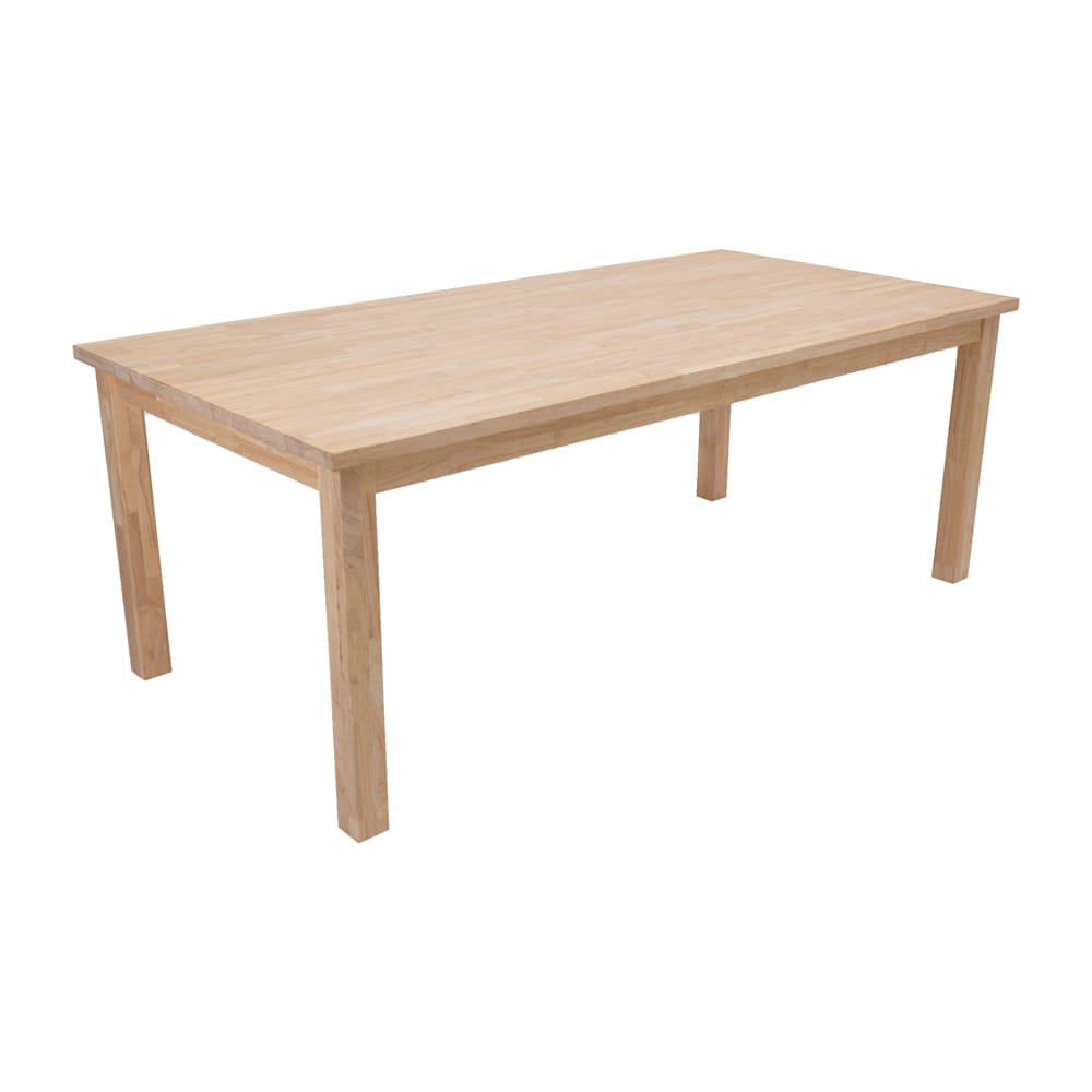 80 in x 40 in Unfinished Essential Hevea Butcher Block Table Kit