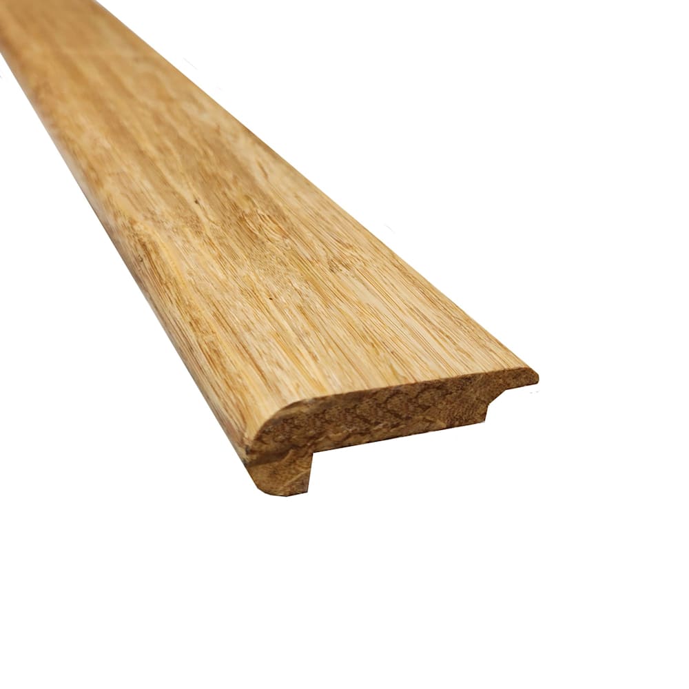 Prefinished Strand Natural Bamboo 7mm Thick x 2.19 in. Wide x 72 in. Length Overlap Stair Nose