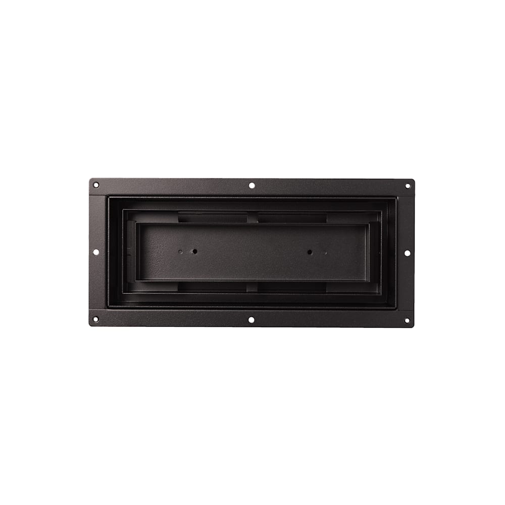 Flush Floor Vent Luxe+  Black 4"x10" front