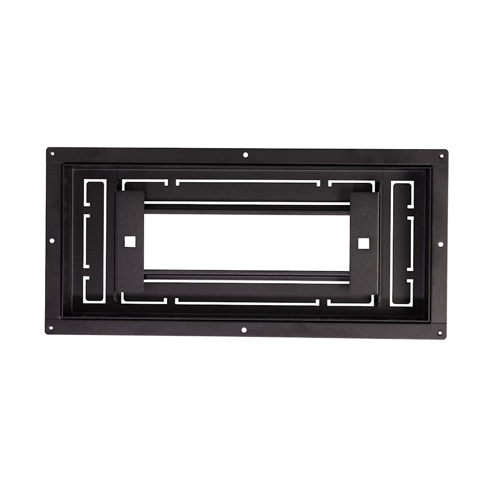 Flush Floor Vent Luxe+ Black 6"x14" Front without insert