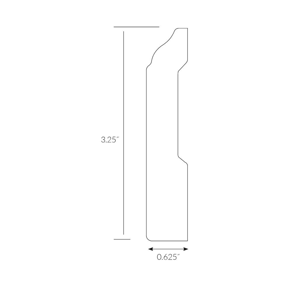 Laminate Baseboard Drawing Profile