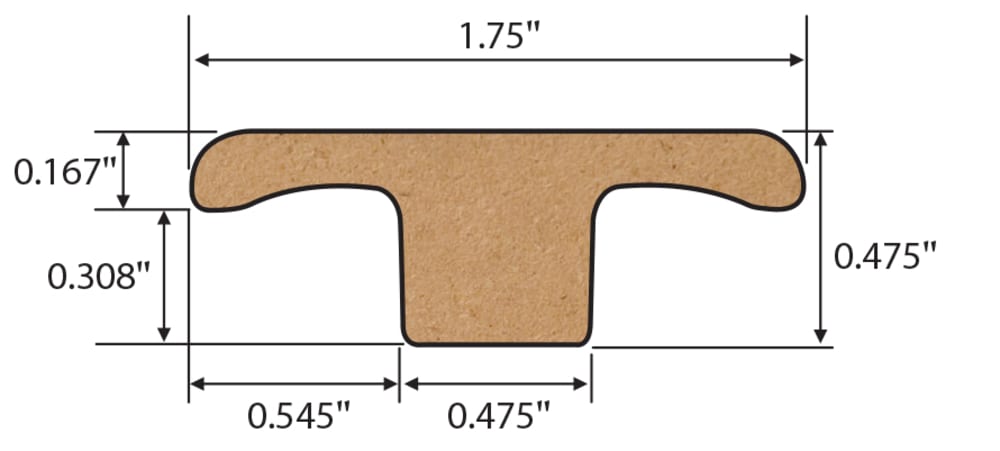 T-Molding Drawing Profile