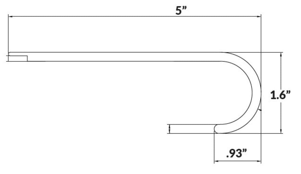 Retro Fit Landing Stairnose Profile Drawing