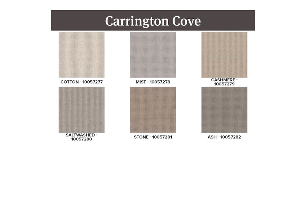 Carrington Cove Carpet Available Color Options